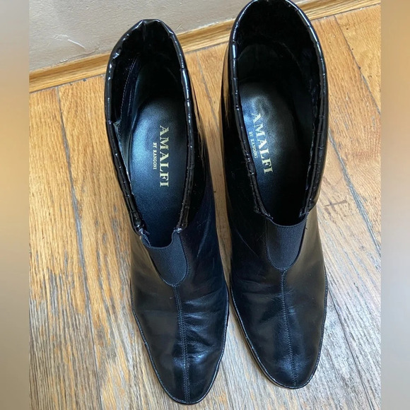 Amalfi by Rangoni Gara suede/ leather ankle heel booties Sz 10.5  B - Picture 7 of 10